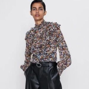 Zara Multicolor Floral Blouse